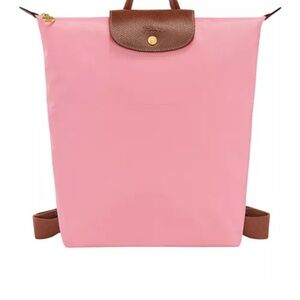 Longchamp light Pink and Brown Convertible Backpack